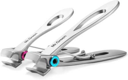 Nail Clippers, Ultra Wide Jaw Opening Toenail Clipper for Thick Nails Heavy Duty Stainless Steel Fingernail Clippers for Seniors