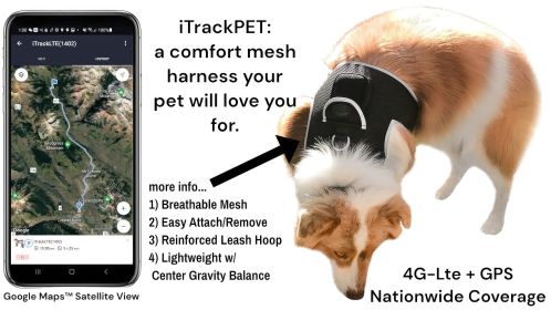 Waterproof Pet Tracker GPS GSM Collar Tracking Device for Your Dog/Cat Size:M